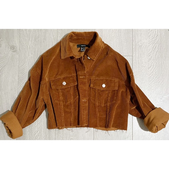Forever 21 Jackets & Blazers - Forever 21 Brown cropped Corduroy Jacket